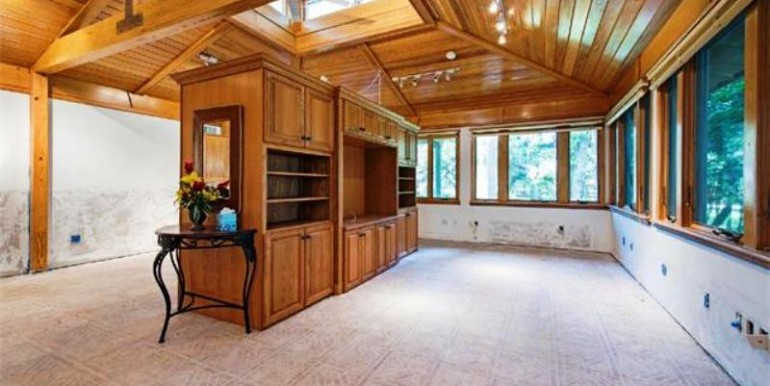 Front Entry Area with Wood Plank Ceiling and Beams with Copula a