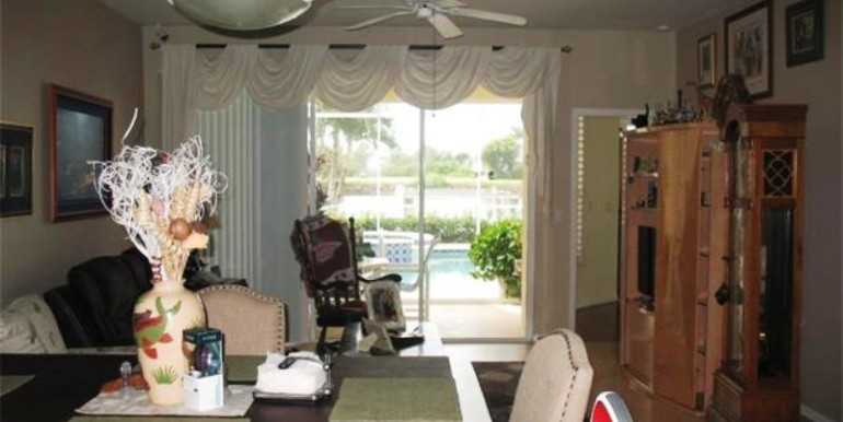 Living-dining/lanai seen from your kitchen.  Master BR Suite in